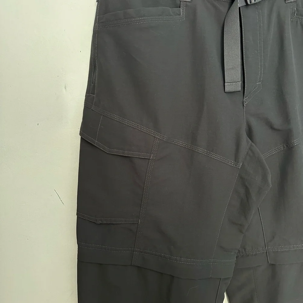North Face Convertible Paramount Peak Zip-Off Cargo Asphalt Grey Pants Large